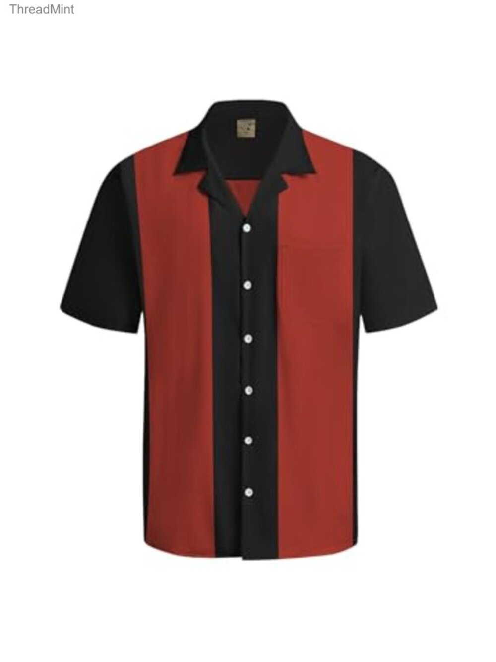 Men's Camp Collar Bowling Shirt Retro Vintage Short Sleeve Button Down Summer